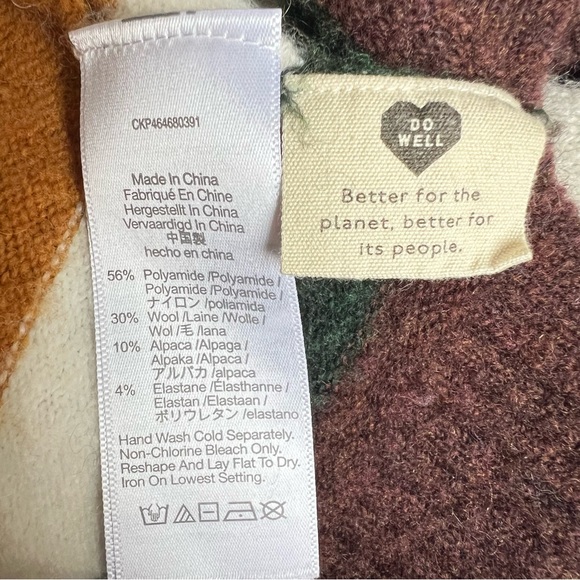 Madewell Alpaca Wool blend Multicolor Striped Scoop Neck Knit Sweater Women’s L - Picture 10 of 14